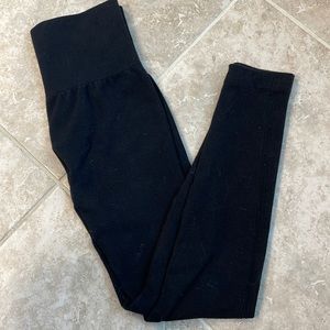 High Waisted Thick Black Leggings